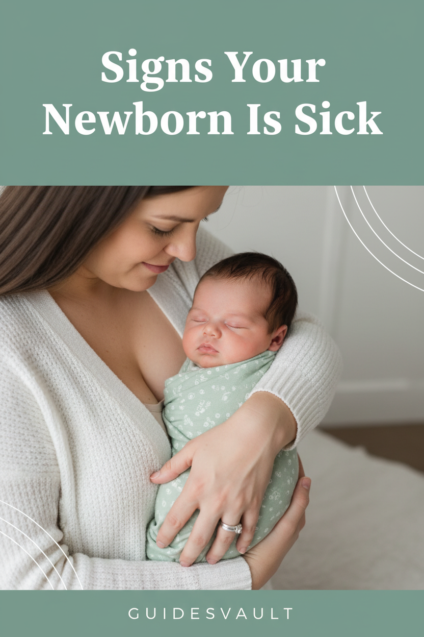 Signs Your Newborn Is Sick Pinterest Pin